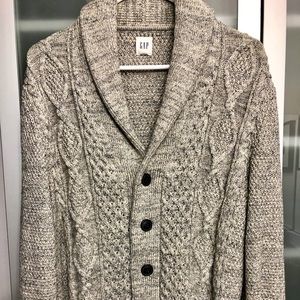Gap cable knit cardigan for men